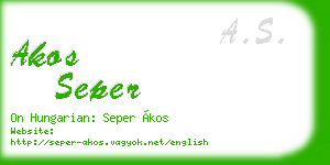 akos seper business card